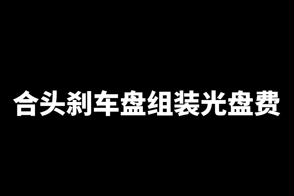 合頭剎車盤組裝光盤